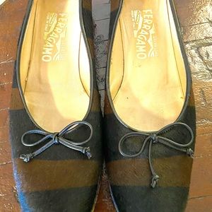 Beautiful Ferragamo Pony Hair Flats Size 9.5